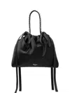 Jimmy Choo Mini Satin Bow-detail Drawstring Bag In Red
