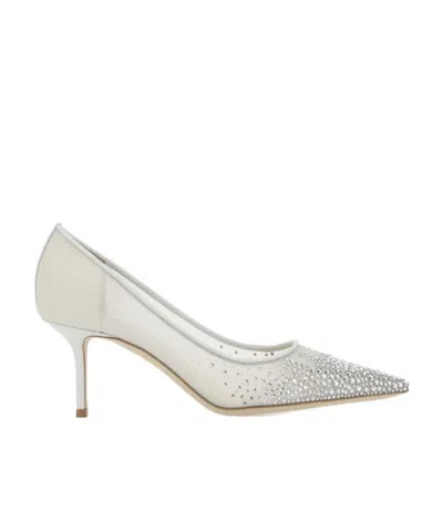 Jimmy Choo Love 65 Embellished Pumps In White