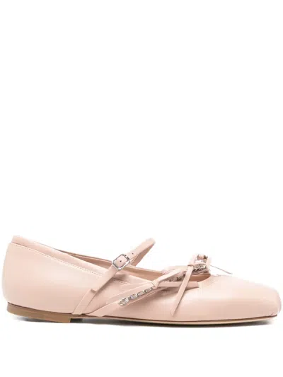 Jimmy Choo Crystal-embellished Ballet Flats In Pink