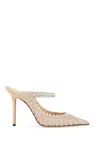 Jimmy Choo Crystal Embellished Bing 100 Mules In Pink