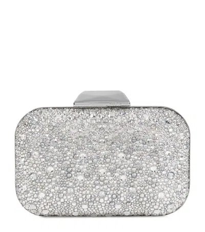 JIMMY CHOO CRYSTAL-EMBELLISHED CLOUD CLUTCH BAG