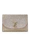 Jimmy Choo Crystal-embellished Curve Clutch Bag In Gold