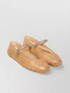 Jimmy Choo Crystal-embellished Cut-out Ballet Flats With Glitter Finish