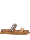 Jimmy Choo Jadi Crystal-embellished Suede Slides In Brown