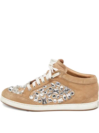 Pre-owned Jimmy Choo Crystal-embellished Sneakers
