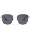 Jimmy Choo Crystal-embellished Square-frame Sunglasses In Grey