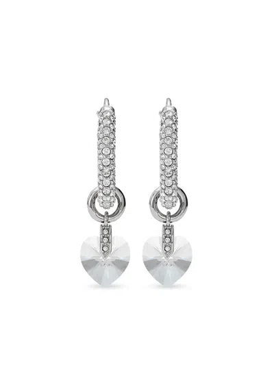 Jimmy Choo Heart Hoops In 银色