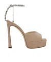 Jimmy Choo Crystal High-heeled Sandals In Nude