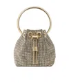 Jimmy Choo Micro Bon Bon Bucket Bag In Nude