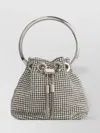 Jimmy Choo Bon Bon Micro Crystal-embellished Satin Bucket Bag