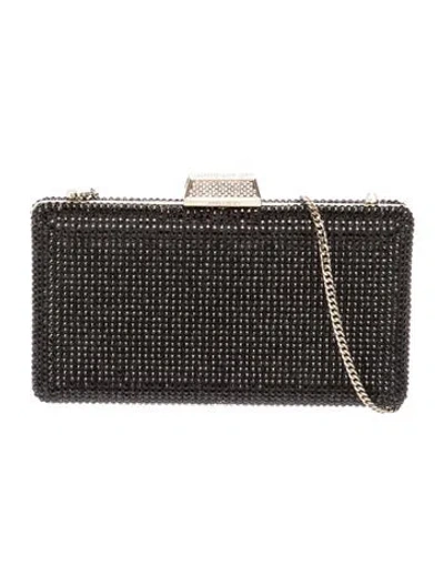 Pre-owned Jimmy Choo Crystal Shoulder Bag In Black