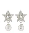 Jimmy Choo Crystal Star Earrings In Silver