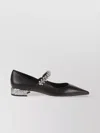Jimmy Choo Crystal Strap Pump Flat In Black