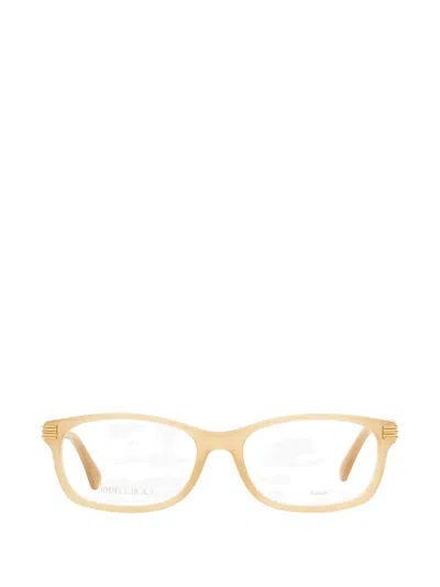 Jimmy Choo Crystal-embellished Rectangle-frame Glasses In Transparent
