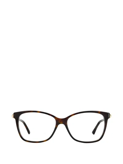 Jimmy Choo Crystal-embellished Rectangle-frame Glasses In Yellow