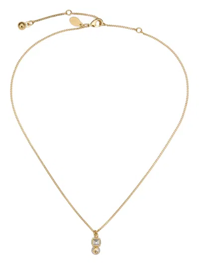 Jimmy Choo Cube Pearl-pendant Necklace In Gold