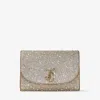 Jimmy Choo Crystal-embellished Curve Clutch Bag In Gold