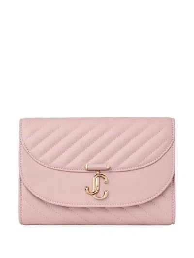 Jimmy Choo Curve Quilted Chain-strap Clutch Bag In Pink