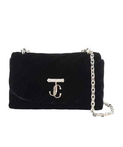 Jimmy Choo Curve Small Cross Body Bag In Black