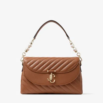 Jimmy Choo Curve Top Handle In Brown