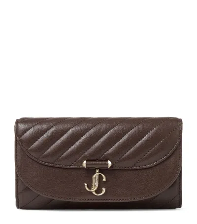 Jimmy Choo Curve Wallet On Chain In Brown