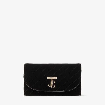 Jimmy Choo Curve Wallet With Chain In Brown