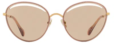 Jimmy Choo Cut-out Design Sunglasses In Rose Gold