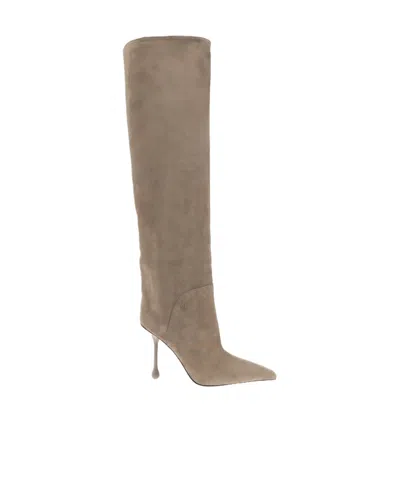 JIMMY CHOO CYCAS 95MM SUEDE BOOTS