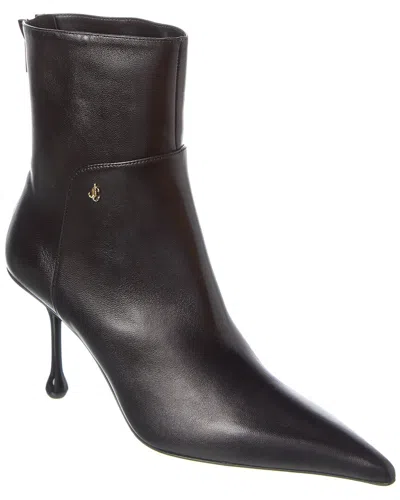 Jimmy Choo Cycas Ab 80 Leather Bootie In Black
