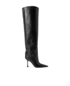 Jimmy Choo Cycas 95 Black Leather Boots In Black