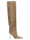 Jimmy Choo Cycas 95 Over-the Knee Suede Boots In Gray