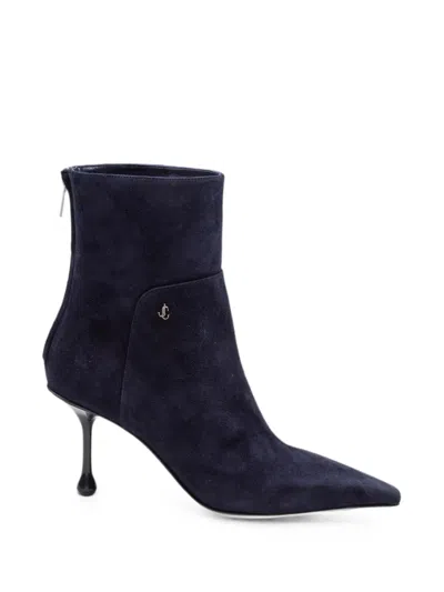 Jimmy Choo Cycas Ab 80 High-heeled Ankle Boots In Blue