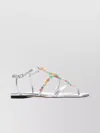 Jimmy Choo Silver Open Toe Sandals In Metallic