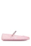 Jimmy Choo Jelly Embellished Pu Mary Jane Flats In Pink