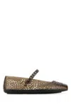 Jimmy Choo The Jelly Transparent Black Ballet Flats With Crystals Women In Black