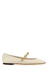 Jimmy Choo Embossed Lizard Leather Diamond Tilda In White