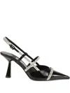 Jimmy Choo Leather Camila Pumps Glossy Finish In Black