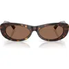 Jimmy Choo Jc 5038bu 500273 54mm Womens Oval Sunglasses In Brown