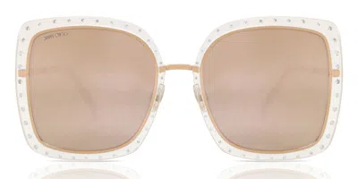 Jimmy Choo Dany/s Rej/sq Occhiali Da Sole Oro Per Donna In Gold