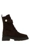 Jimmy Choo Women Dark Brown Suede Noemi Boots In Brown