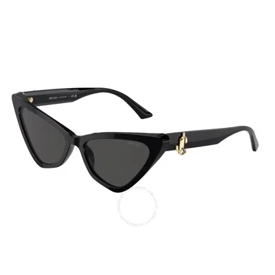 Jimmy Choo Jc Logo Acetate Cat-eye Sunglasses In Black