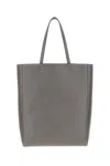 Jimmy Choo Dark Grey Leather Large Lenny Handbag In Gunmetal