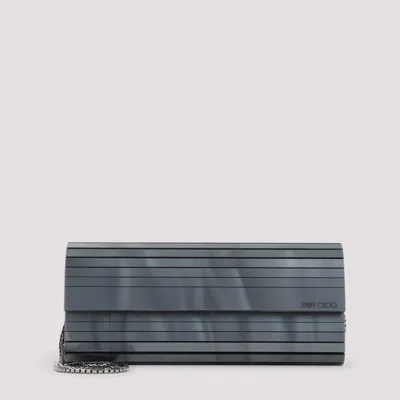 Jimmy Choo Dark Grey Mother Of Pearl Clutch
