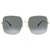 Jimmy Choo Dark Grey Square Ladies Sunglasses Lili/s 02m2/9o 58 In Black / Dark / Gold / Grey