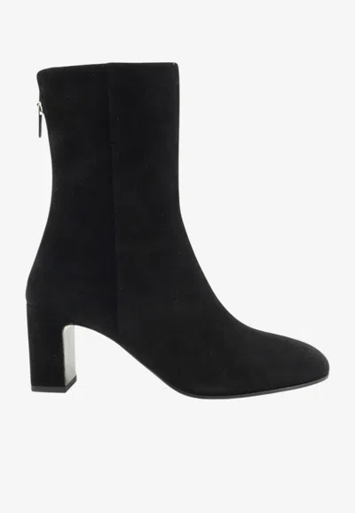 Jimmy Choo Daze 65 Suede Ankle Boots In Black