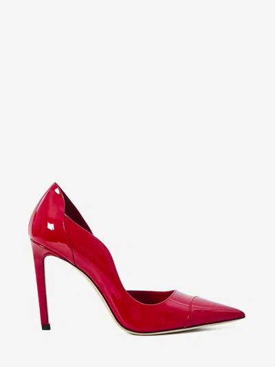 Jimmy Choo Brigitte 100mm Patent Leather Mule Pumps In Red