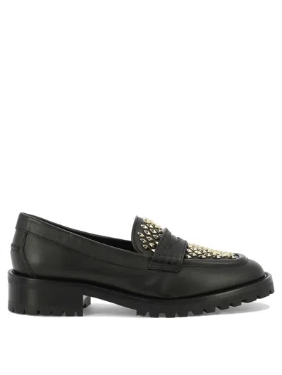 Jimmy Choo Deanna Black Leather Loafers