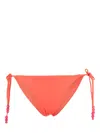 Jimmy Choo Debossed-logo Bikini Bottoms In Red