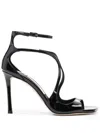Jimmy Choo Decollete In Varnish In Nero