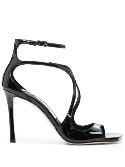 Jimmy Choo Decollete In Varnish In Nero